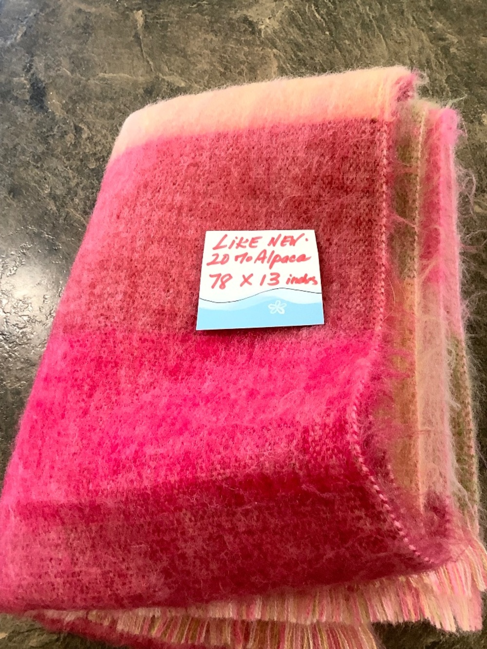 POKOLOKO Alpaca blend Scarf LIKE NEW